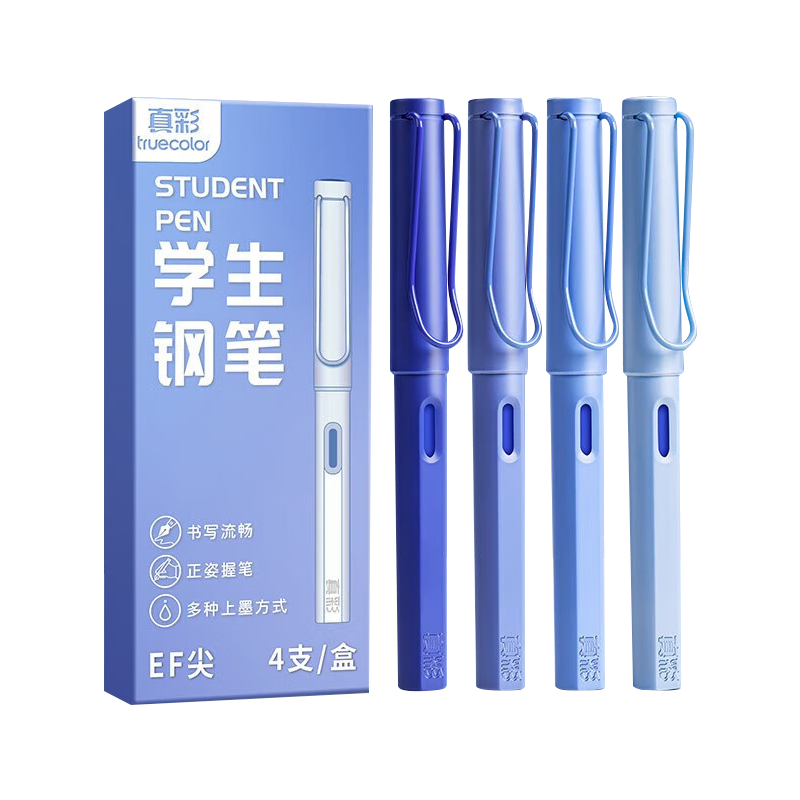 ��ʣ�TRUECOLOR��ѧ���ֱʴ���Сѧ���꼶ר��EF��3.4mm�ھ��鷨���ֿ��滻ī����д���˸ֱ���װ���ɲ� 4֧/��1069 10.68Ԫ