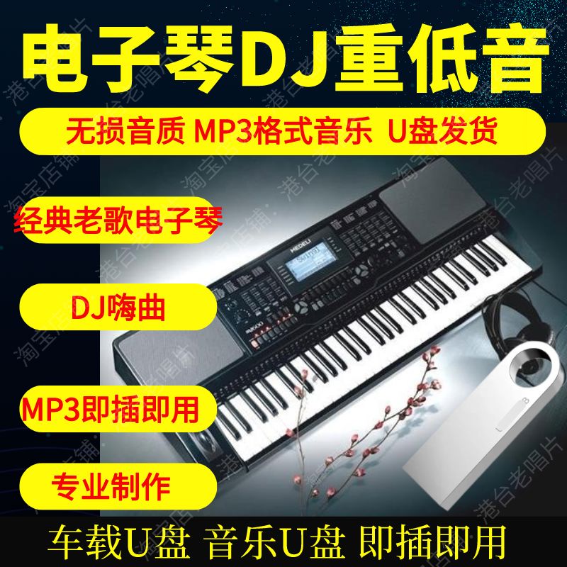 程驼（CHENGTUO）程驼电子琴纯音乐DJ优盘高品质MP3无损音质重低音经典老歌抖音快 64丨G3500首电子琴+160视屏
