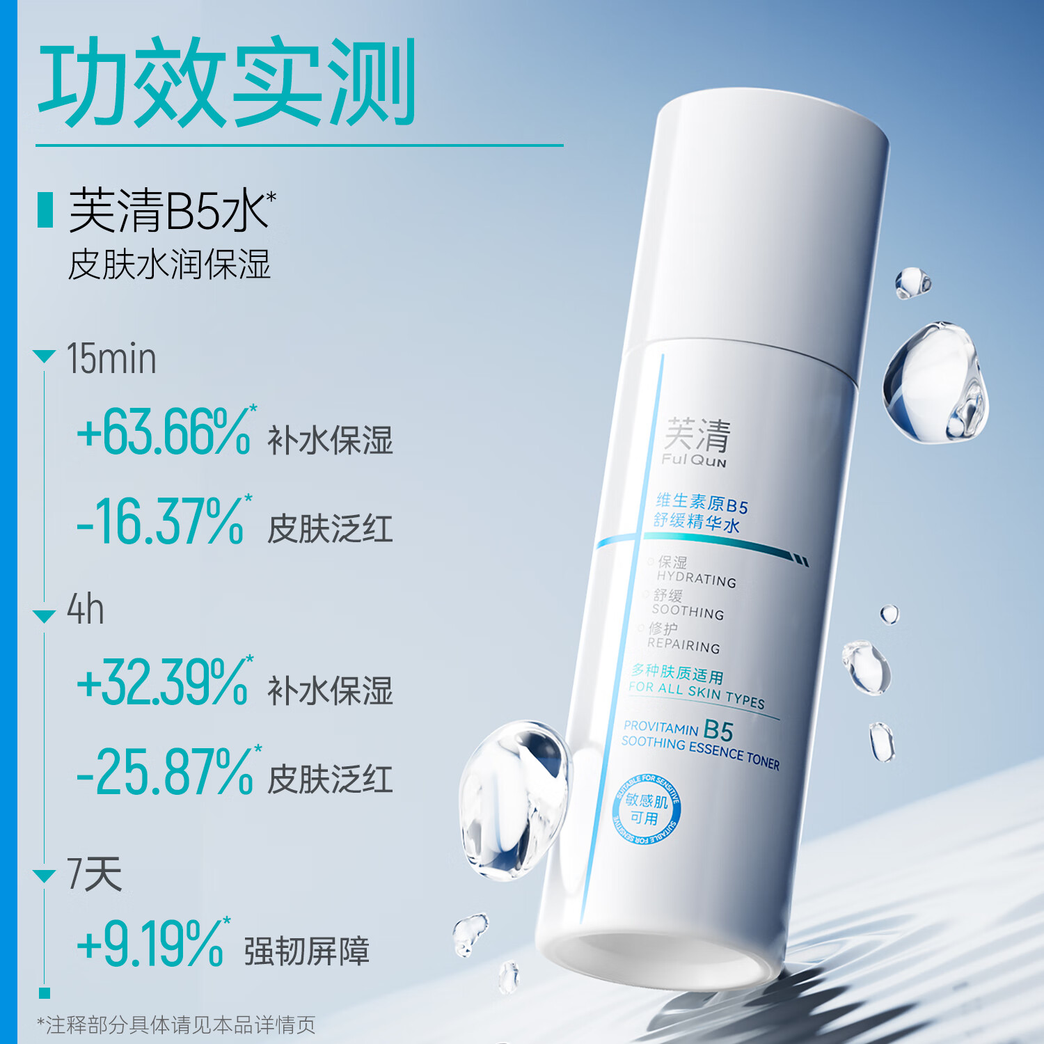 芙清B5水乳套装补水保湿舒缓修护敏感肌爽肤水乳液化妆品护肤品 水乳套装【水100ml+乳50ml】