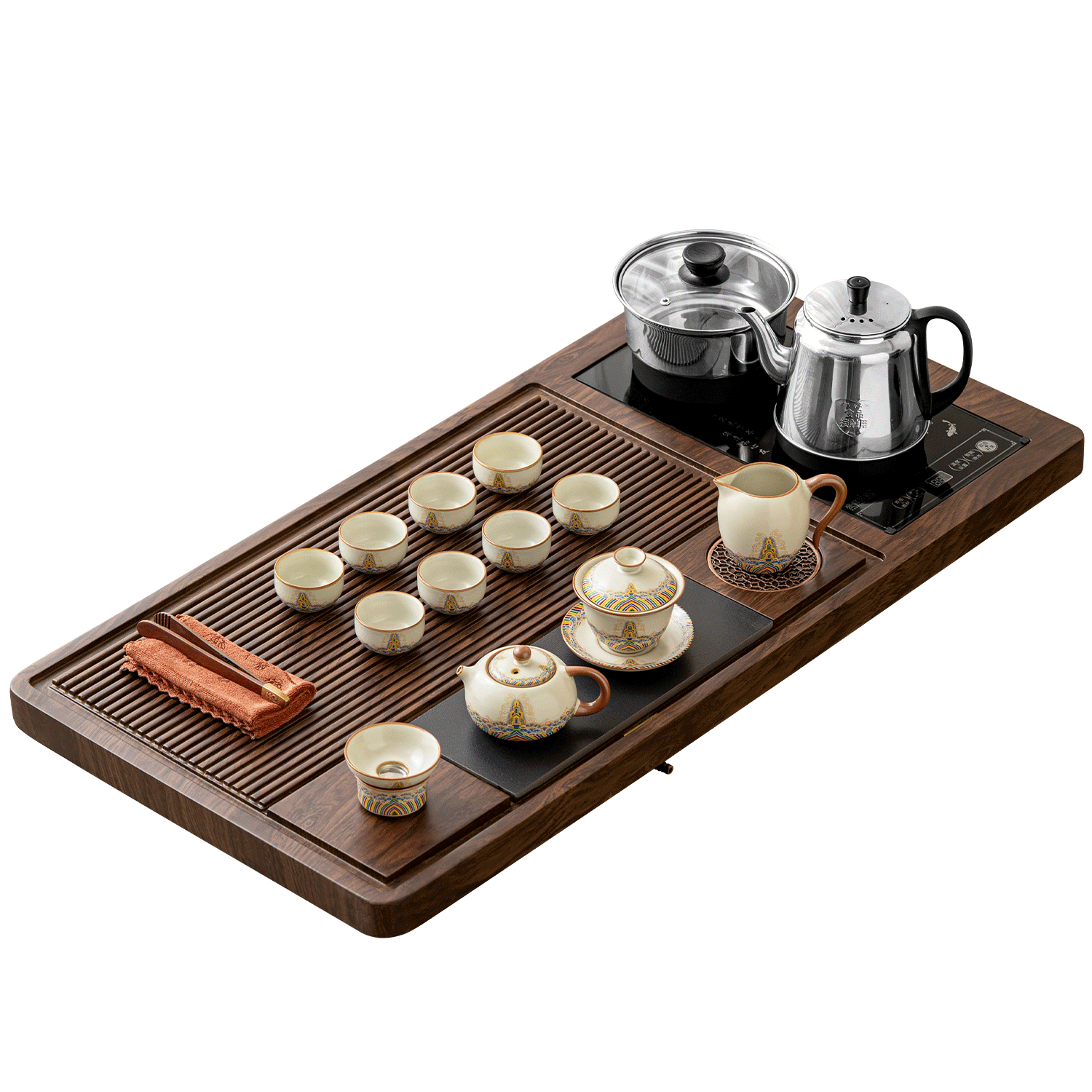豪峰2025新款整套汝窯茶具套裝燒水一體實(shí)木茶盤(pán)家用泡茶器送伴手禮物