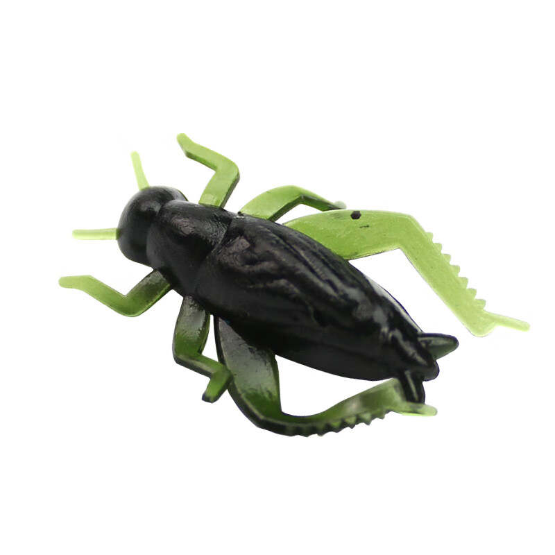 路亚假饵仿真蟋蟀蚂蚱昆虫软饵软虫钓鱼青鱼鲤草鲢鳙 绿蟋蟀(10支装)