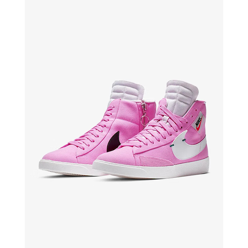 耐克女鞋nike blazer mid rebel开拓者中帮板鞋运动休闲鞋bq4022 pink