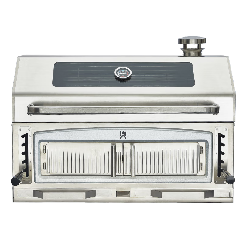 meritcook火牧人嵌入式燒烤爐木炭戶外別墅庭院燒烤臺不銹鋼燒烤架戶外廚房 玄武A10烤爐+無煙果木炭12斤