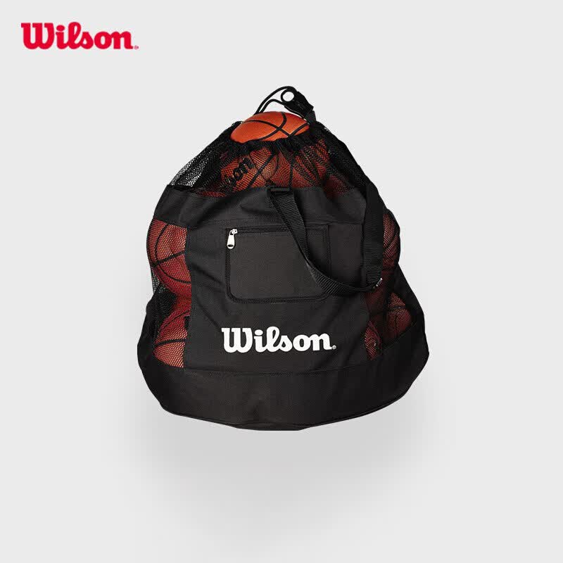 Wilson威尔胜篮球收纳包多功能超大容量包足球排球橄榄球抽绳包袋 WTH1816【一袋可装8颗7号篮球】