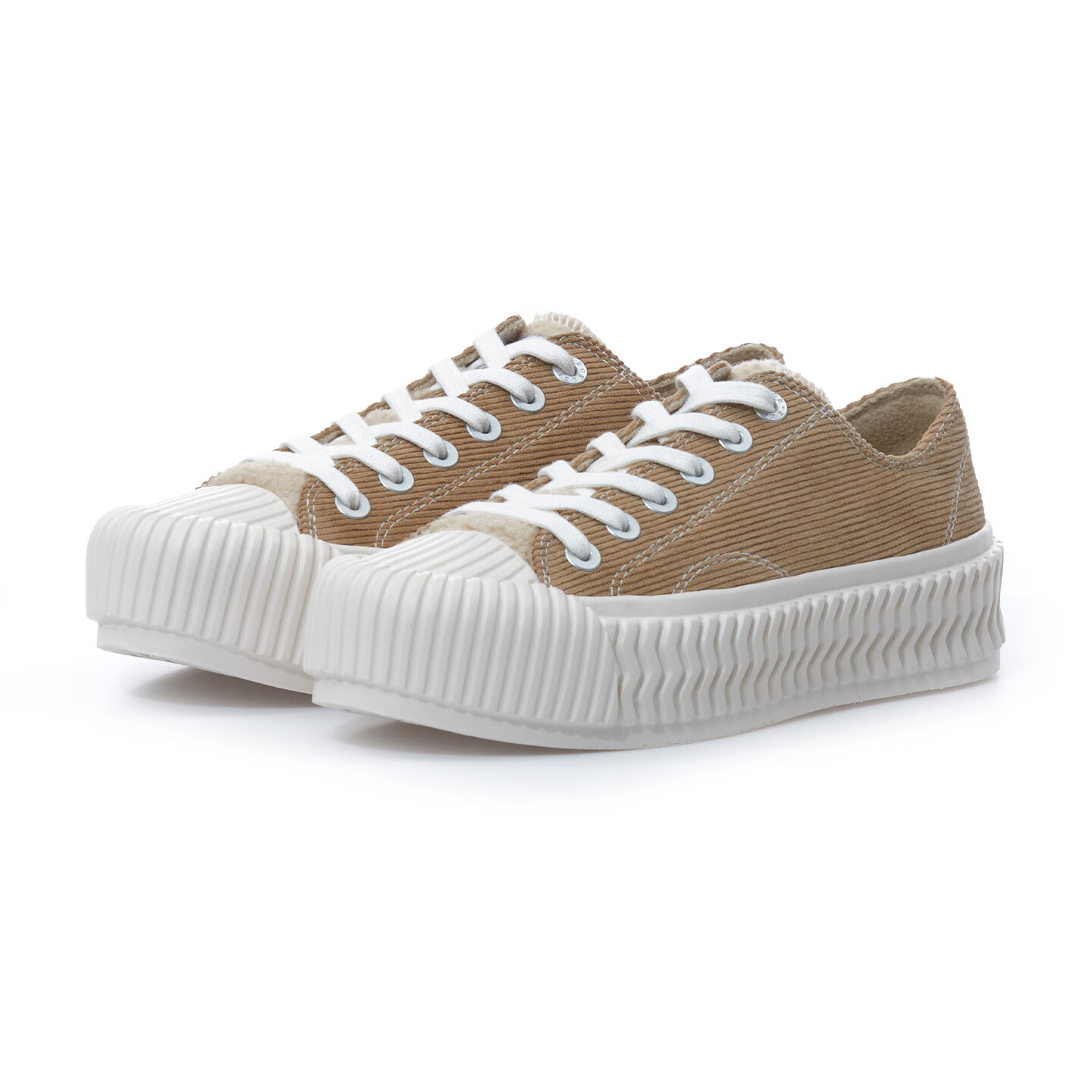 Excelsior饼干鞋官方 轻食系列秋冬板鞋男加绒女鞋低帮休闲鞋厚底帆布鞋 第戎黄 35 (220mm)