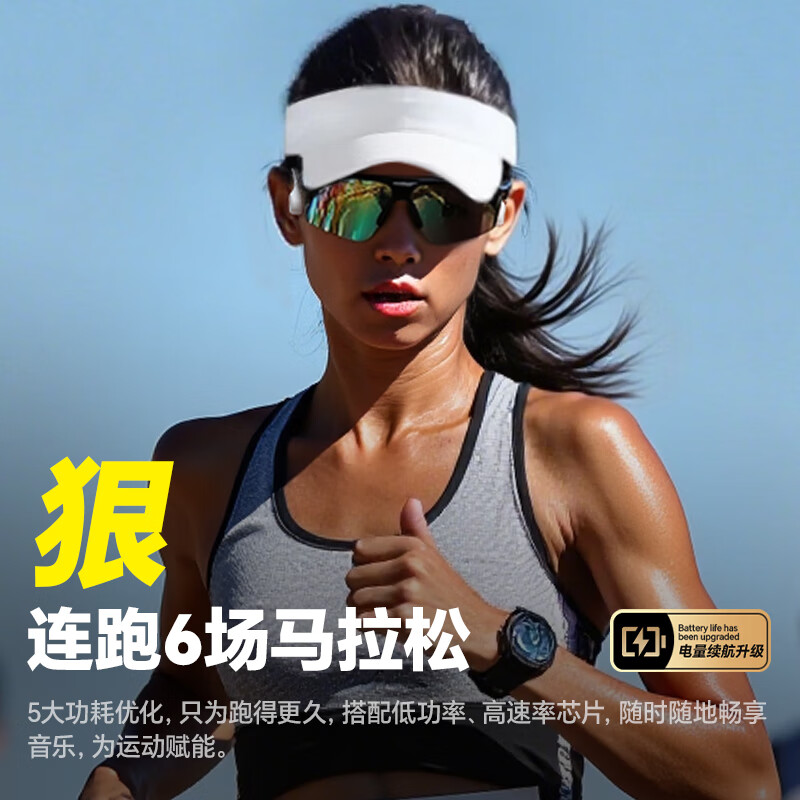 酷狗【12小时长续航+16级音量】马拉松级骨传导蓝牙耳机6.0运动跑步骑行防水防汗开放不入耳无线挂耳K5 逐风黑l12H大续航 l 16级超大音量