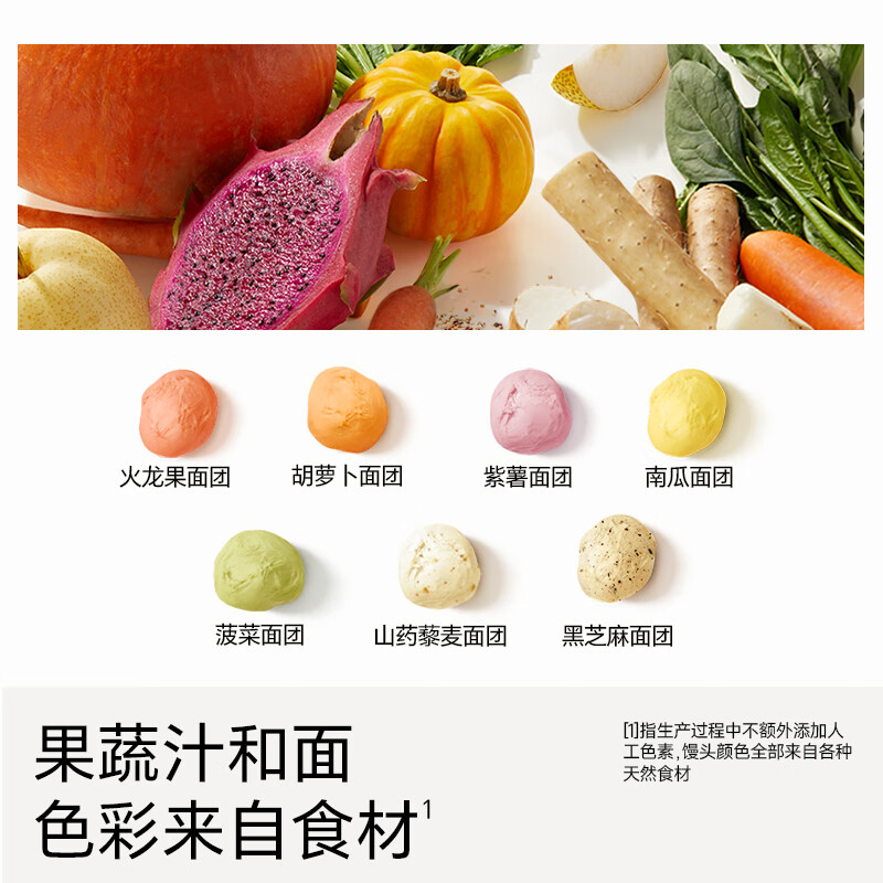 不二宝贝果蔬卡通馒头儿童营养速食早餐半成品无添加宝宝婴儿辅食 【2盒 | 果蔬汁和面】儿童卡通馒头110g