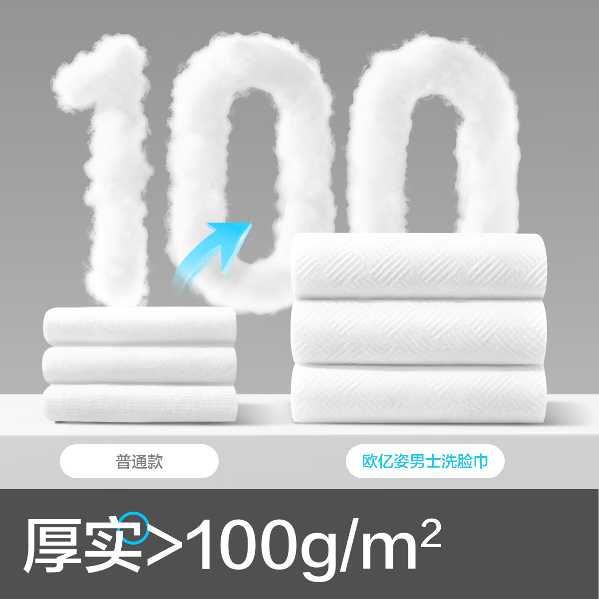 欧亿姿（oeiez）男士洗脸巾一次性加大特厚纯绵擦脸洁面巾干湿两用女专用抽式纸巾 厚款 45抽 *2包【巨大巨厚】24*30cm