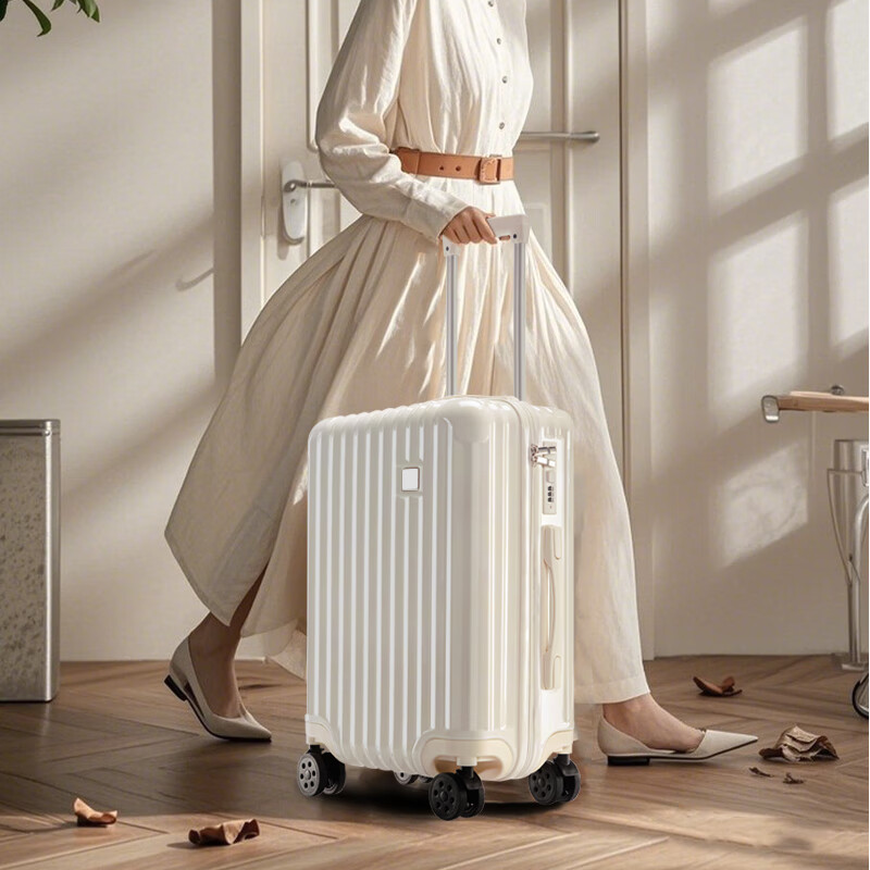 希尔顿行李箱女士大容量拉杆箱万向轮男学生旅行箱密码箱子 绿色 28英寸 搬家出国上学使用