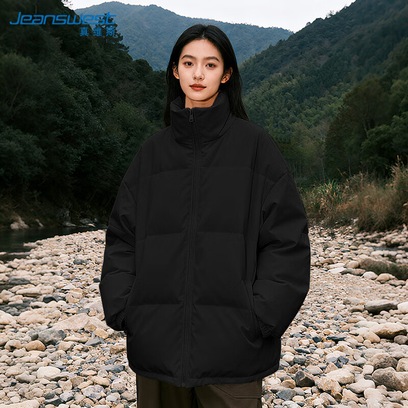真维斯（Jeanswest）棉服女款2025冬季新款男女同款学生立领面包服加厚棉衣小个子外套