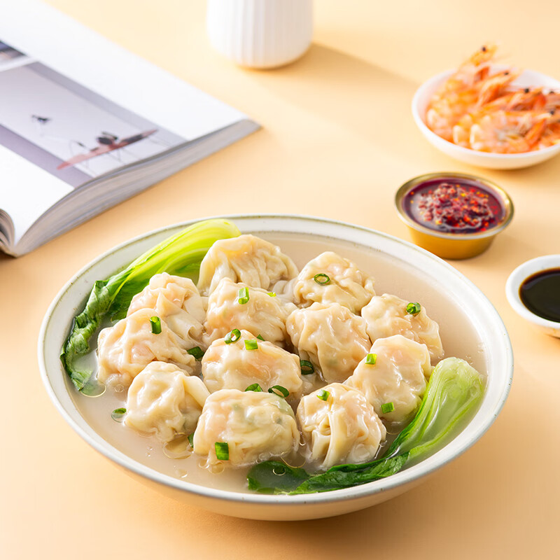 袁记味享袁记云饺【热卖爆款】招牌鲜虾蟹籽马蹄冬菇玉米鲜肉大云吞 【招牌2盒】鲜虾蟹籽云吞500g*2