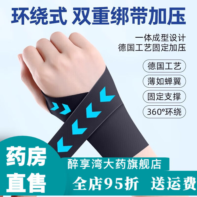 通用卓晨腱鞘炎护腕 专用运动扭伤劳损固定带男女键盘手护手套 均码  均码 、【左手】医用品质透气