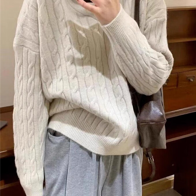 俞兆林连帽毛衣女秋冬2025新款小个子内搭打底针织衫慵懒风宽松显瘦上衣 深灰色 【抗起球不掉毛】 均码 【适合80-140斤】