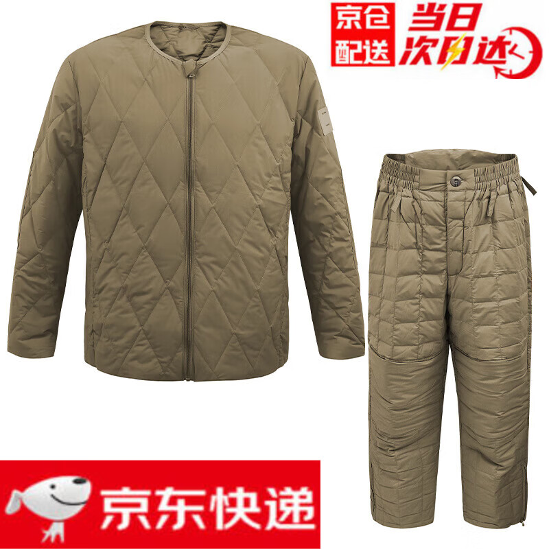 厂际华19边F防巡逻防寒服绒衣裤19边防巡逻棉衣裤寒区棉袄保暖绒衣 羽绒马甲 190-112适合200斤以上