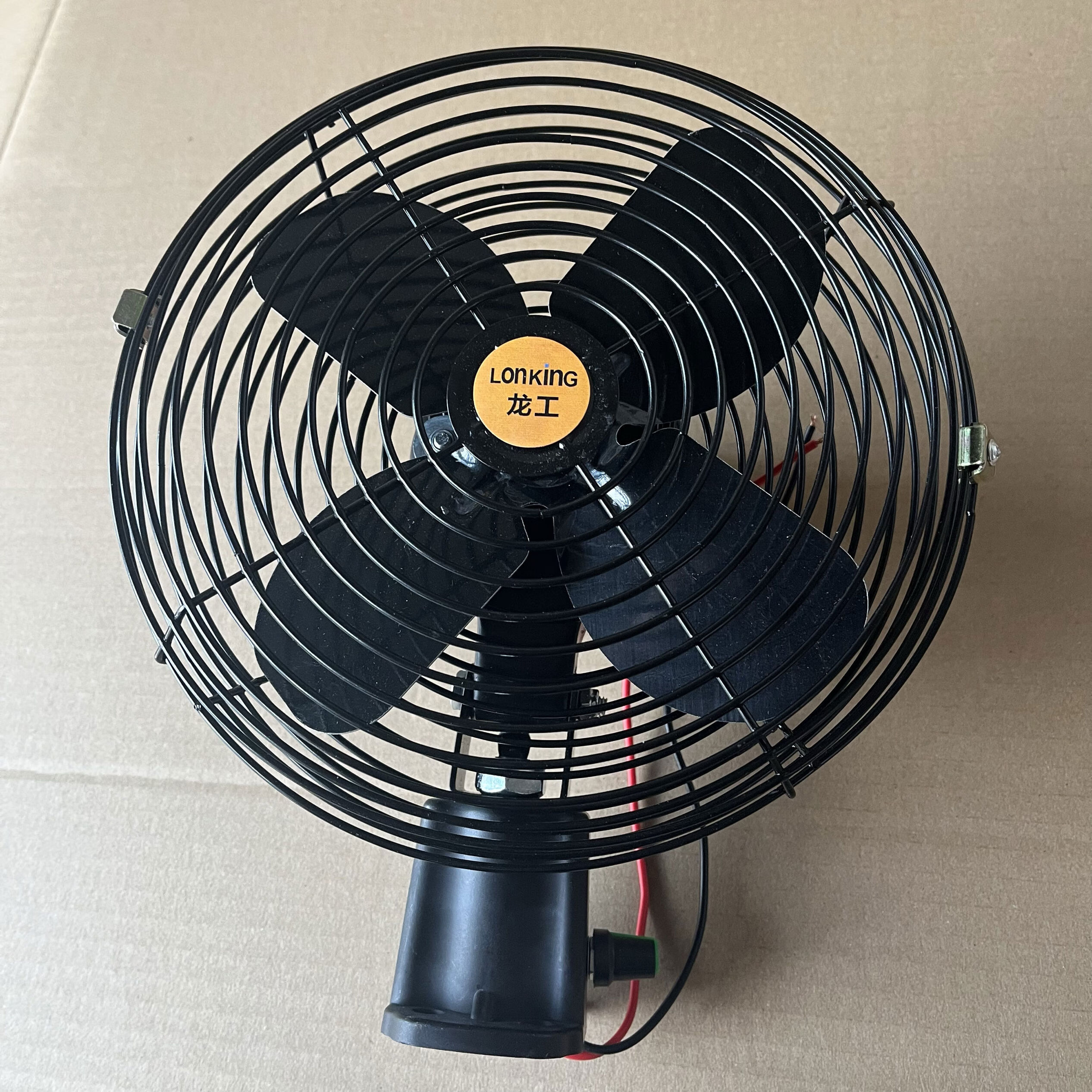 丽田货车挖机收割机三轮车农用车载电风扇金属885v通用制冷强力静 六