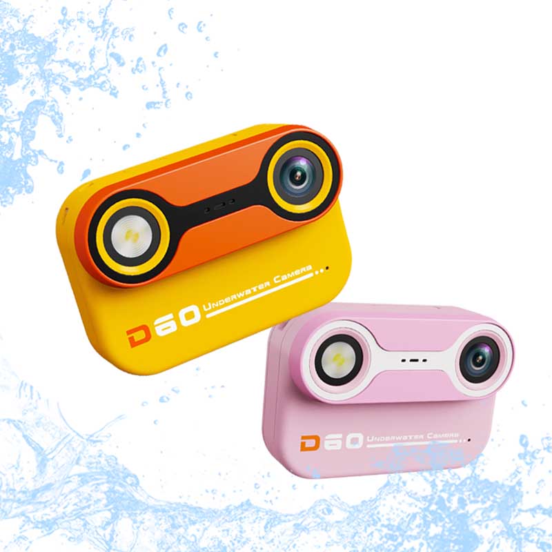 巧智数码高清防水相机学生党水下照相机宝宝生日礼物校园前后双摄切换数码相机他拍自拍 粉色 标配【含32G内存卡】