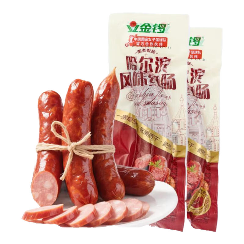 金锣精制哈尔滨红肠140g*1支 香肠火腿肠方便速食休闲零食 哈尔滨红肠140g*1支