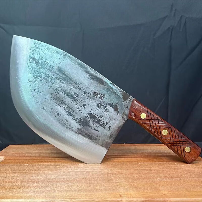 手工锻打加厚商用斩骨刀斩骨头专用刀屠夫卖肉专用刀家用砍骨头刀 -约5斤【商用斩牛大骨】鱼头斩骨刀