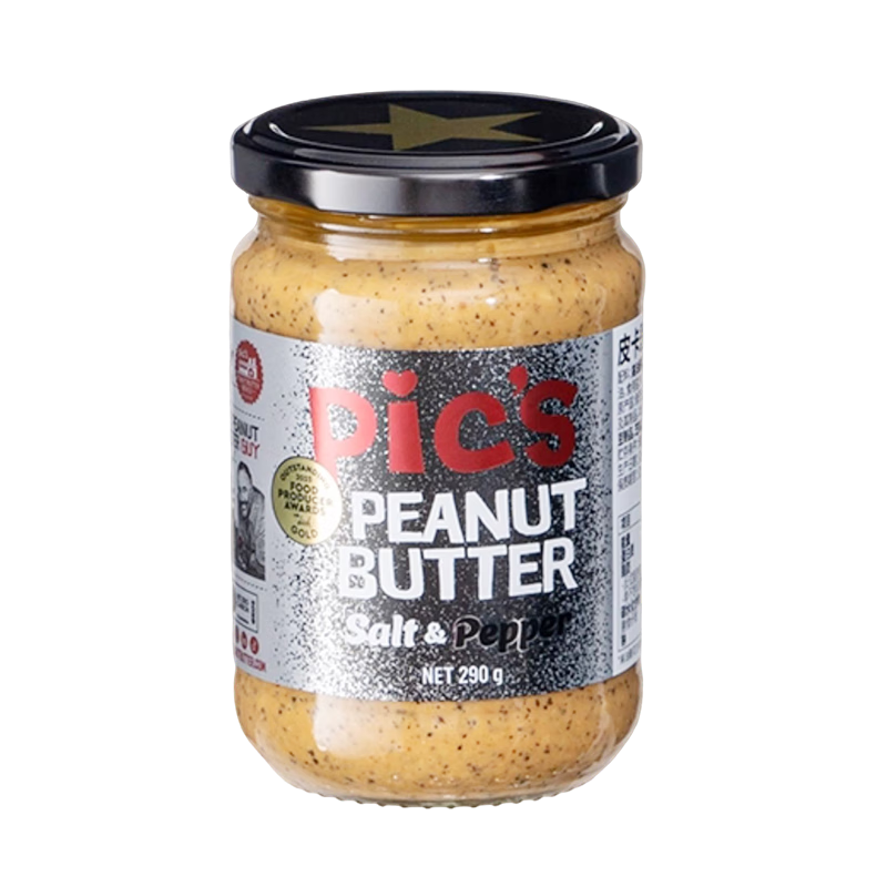皮卡思pics顆粒有鹽黑胡椒花生醬高油酸花生早餐生酮健身優(yōu)質(zhì)脂肪290g