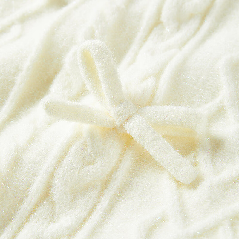 乐町【商场同款】拼接假两件连衣裙小白裙 云雾白 L