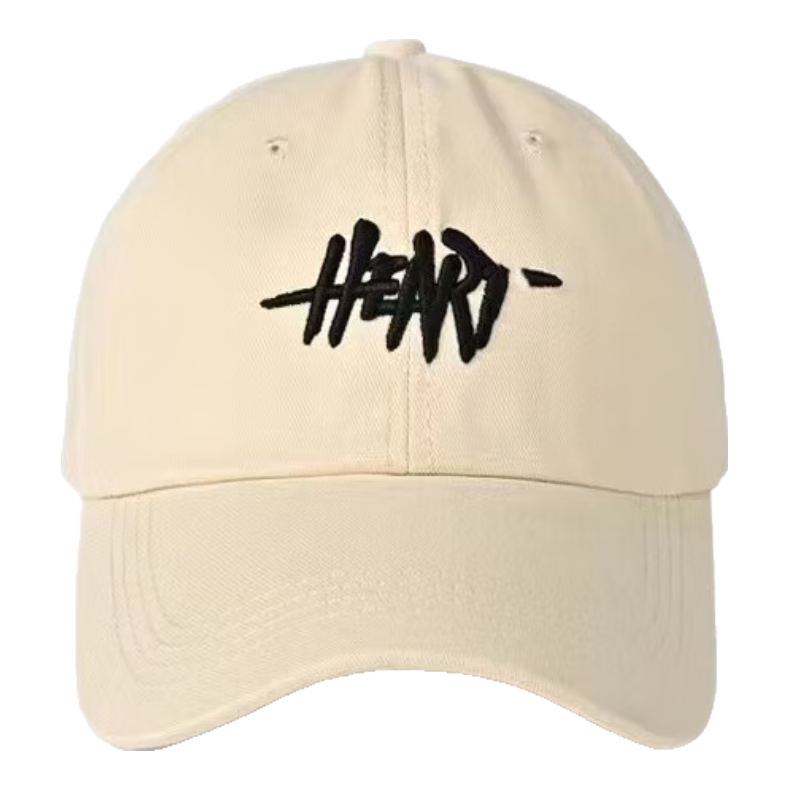 棒球帽男女同款运动遮阳帽四季通用硬顶深顶遮颧骨遮阳帽大帽围 H字母标-卡其色