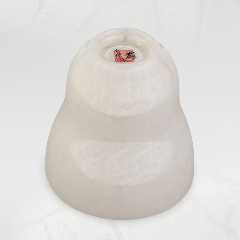 钰铨龙门 天工银珀葫芦杯 首创星珀流银德化传统中国白瓷纯手工喝茶品茗杯 天工银珀·银珀葫芦杯（首创收藏版）