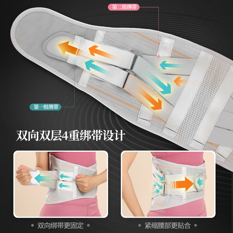 爱教授腰部按摩器腰部按摩仪热敷腹部腰椎多功能揉捏护腰带加热按摩腰带热灸暖腰酸疼 腰部支撑加热款 生日礼物女生母亲妈妈爸爸父亲男士女士老人高档礼品