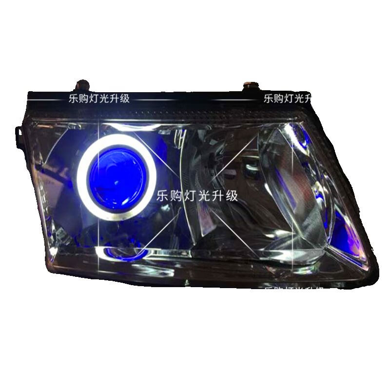 精剛適用帕薩特B5領(lǐng)馭大燈總成改裝LED海5雙光透鏡氙氣燈天使眼日 B5改透鏡氙氣燈總成 1只其他