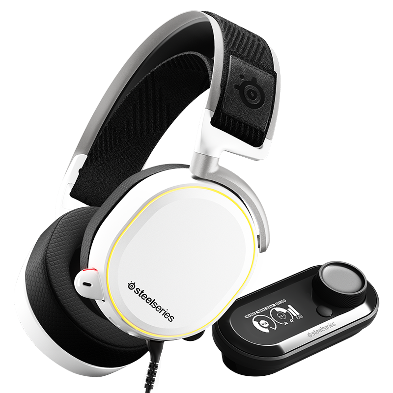 赛睿 (SteelSeries) Arctis 寒冰Pro+GameDAC 白色 HI-RES音频认证 超高响应频率 RGB幻彩版 游戏耳机