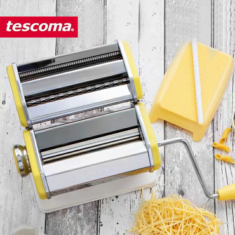 tescomatescoma捷克意大利面條機家用壓面機手動不銹鋼餃子餛飩皮機 捷克tescoma意大利面條機家