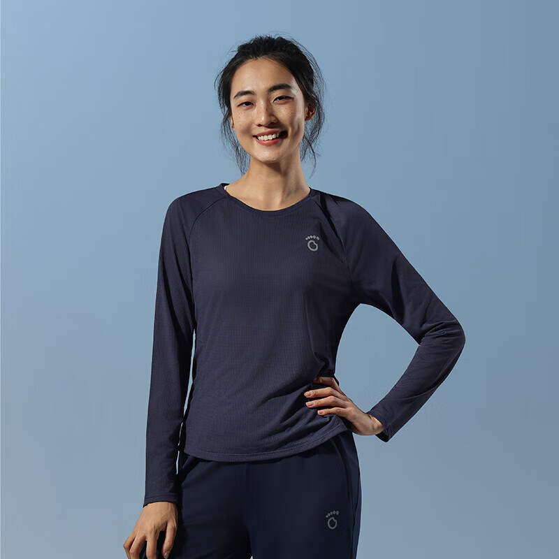 马孔多（macondo）原创单品｜跑步长袖T恤9代透气速干汗渍隐形不易显夜海蓝女M