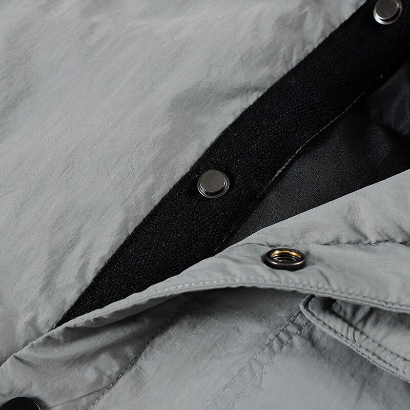 查尔斯桃心 轻薄工装羽绒服男冬季保暖情侣宽松休闲防寒翻领外套潮 灰绿 2XL