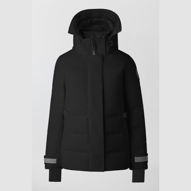 加拿大鵝（Canada Goose）女士棉服 Lyndale 反光細節(jié)防風防水耐用易攜帶戶外登山派克大衣 黑色 XS