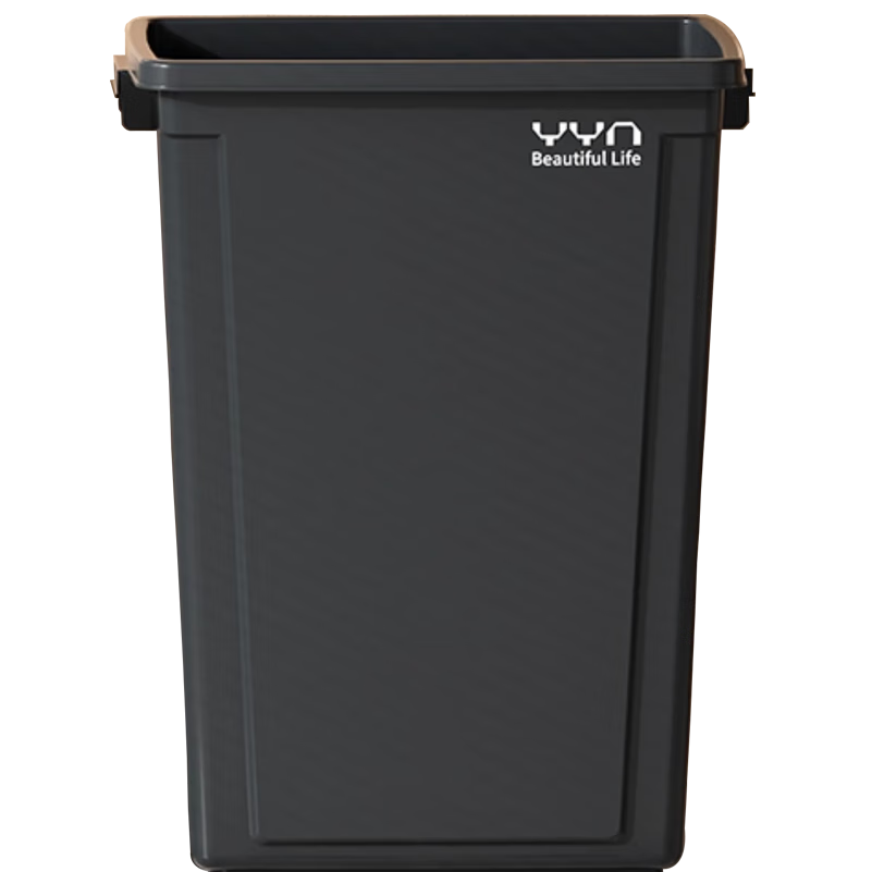 樸廚（PUCHU）垃圾桶廚房大號(hào)大容量無蓋家用客廳輕奢商用辦公室?guī)w餐飲衛(wèi)生桶 灰色80L正方形【無蓋】