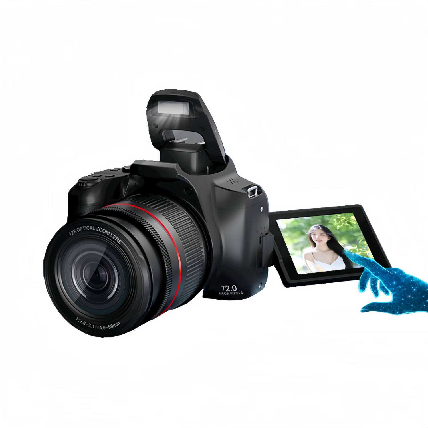 墨雪卿数码微单相机专业级7200W像素入门级单反相机拍照旅游专用12倍光学变焦相机学生摄影相机G700T 套餐五【12G内存卡+云台】 豪华套餐