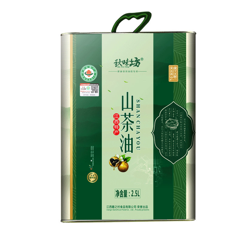 秋味坊（QIUWEIFANG）有機(jī)山茶油2.5L純正茶籽油江西冷榨一級(jí)山茶樹油家用食用油 有機(jī)山茶油2.5Lx1罐
