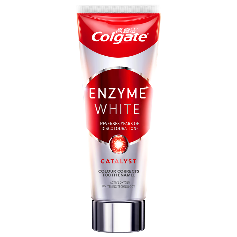 高露洁（Colgate）【孙颖莎同款】无水酵素美白牙膏101g红管酵素亮白深层去牙渍