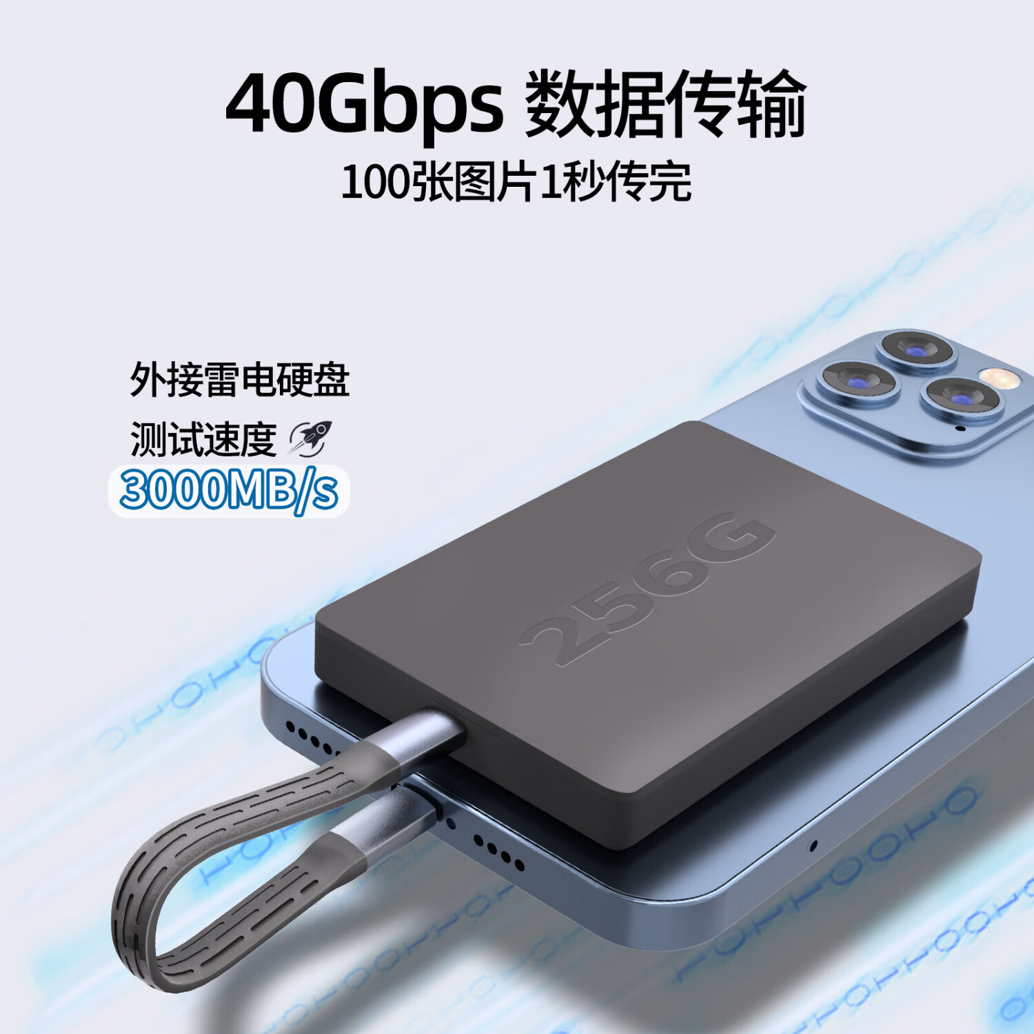 ZOMOI短线USB4数据线Type-C全功能ctoc兼容雷电4双头240W快充40Gbps高速传输PD3.1适用手机电脑移动硬盘 USB4 40G【兼容雷电3/4】 灰色