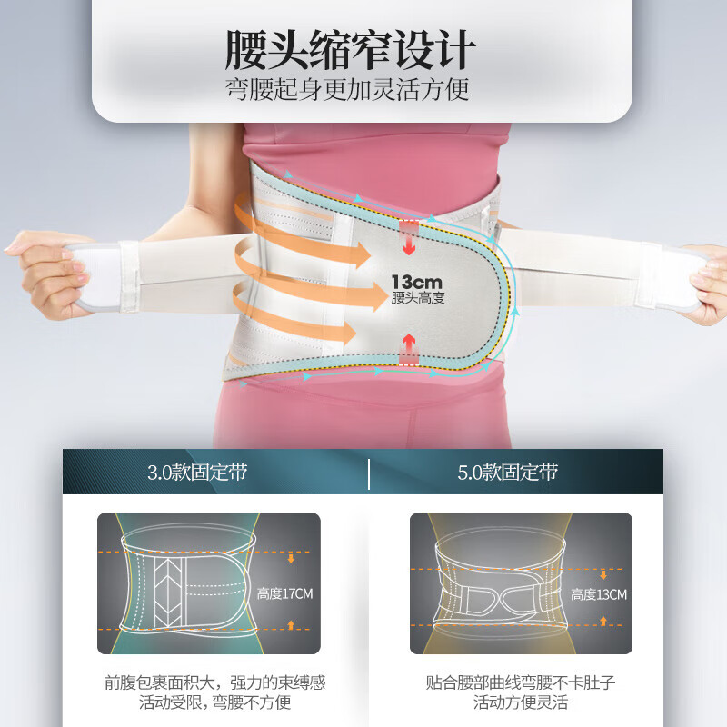 爱教授腰部按摩器腰部按摩仪热敷腹部腰椎多功能揉捏护腰带加热按摩腰带热灸暖腰酸疼 腰部支撑加热款 生日礼物女生母亲妈妈爸爸父亲男士女士老人高档礼品