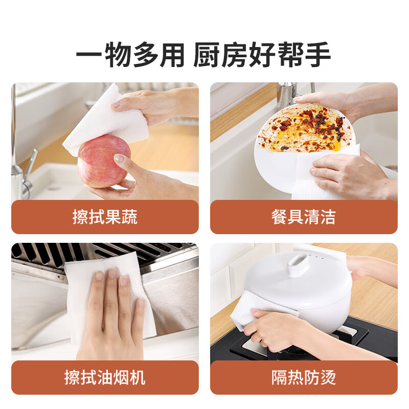LYNN一次性懒人抹布 悬挂式可水洗洗碗布厨房用纸巾吸油吸水抹布 【赠挂钩】懒人抹布120抽