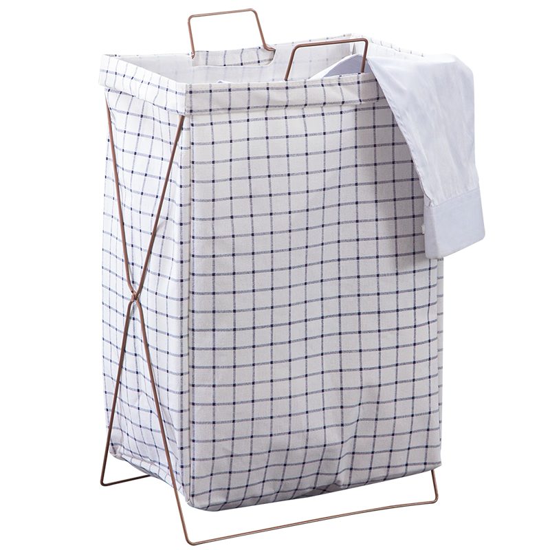 欧润哲 折叠脏衣篮棉麻玩具收纳篮脏衣服储物篮客厅浴室阳台脏衣篓