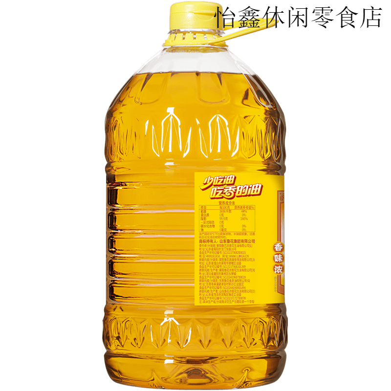 鲁花淘淘飘香花生油6.08L压榨食用油厨房香味浓郁 6.08L