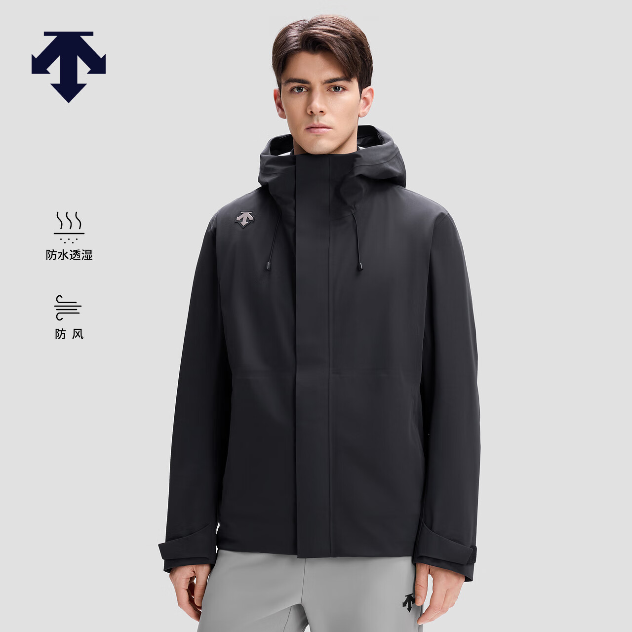 迪桑特（DESCENTE）SKI STYLE摇粒绒内胆男女款3L三合一冲锋衣两件套 男子BK-黑色-D5491STH50 L (男175/女170)