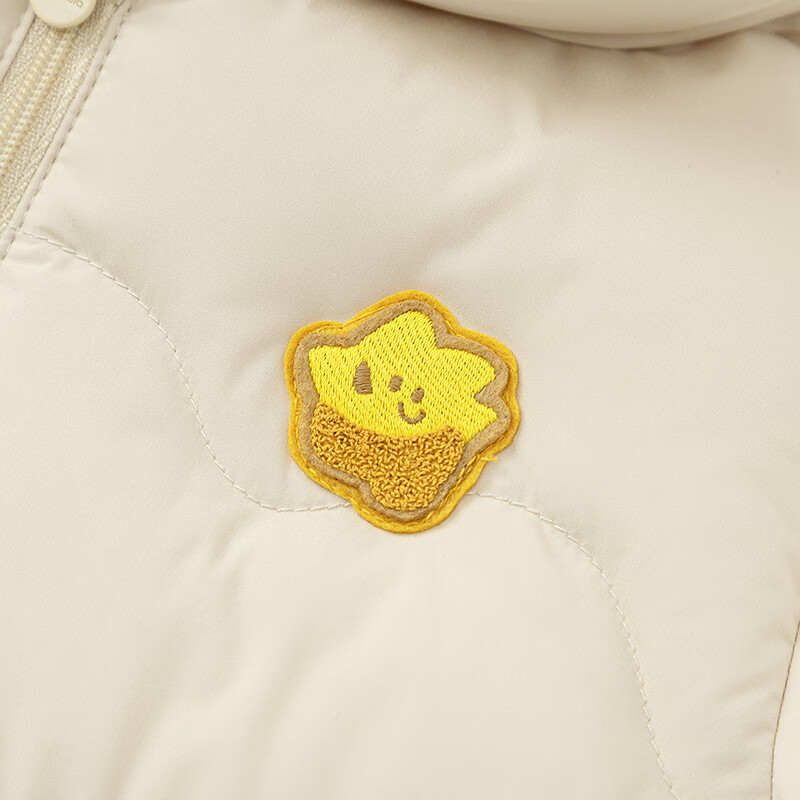 巴拉巴拉(BALABALA)【商场同款】童装男童羽绒服假两件外套恐龙2025新款冬装 浅卡其50307-白鸭绒 80 充绒量45g