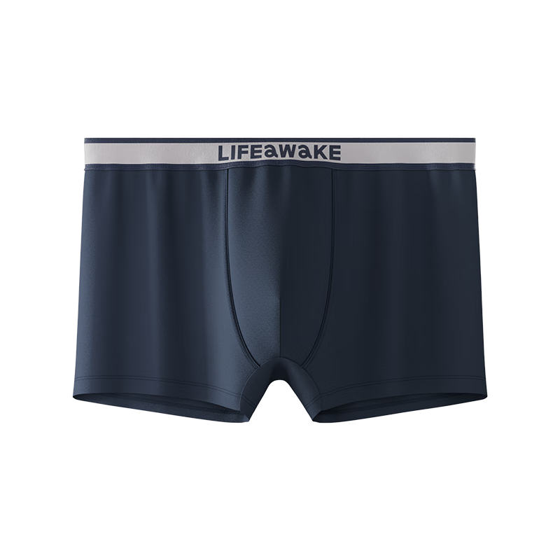 海澜之家男士内裤男纯棉95棉10A抗菌舒适透气平角四角短裤衩3条装