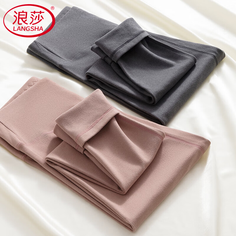 LangSha高腰秋裤女秋冬季新款无痕保暖线裤大码显瘦棉毛裤可外穿打底裤