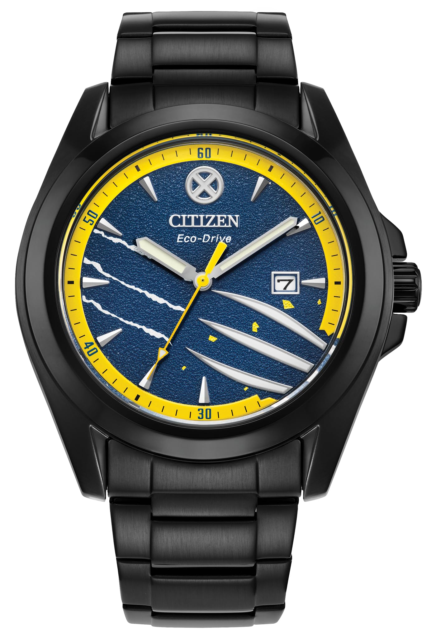 西铁城Citizen 男士光动能夜光指针腕表 Black 43.0毫米