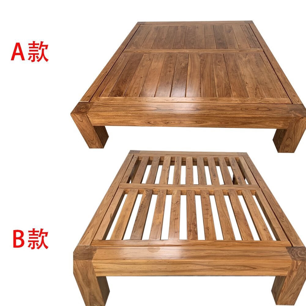 A家榻榻米純實木床簡約現(xiàn)代矮床老榆木單雙人床無床頭靠背結(jié)實架子床 榻榻米款（包郵包安裝） 油漆木蠟油任選 1500mm*2000mm