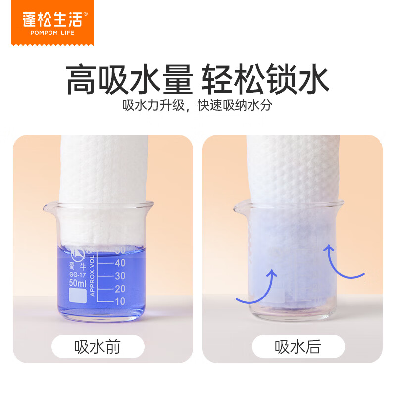 蓬松生活大尺寸悬挂式洗脸巾一次性壁挂式绵柔巾擦脸巾洗面巾毛巾 【悬挂式】180抽*2提-送挂钩