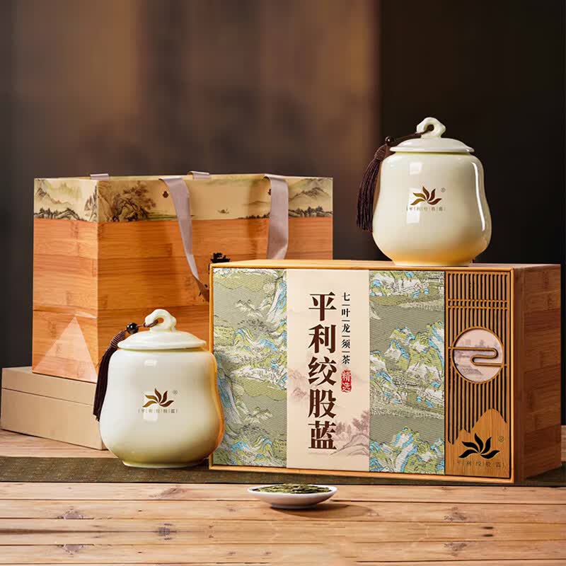 平利绞股蓝（PINGLI GYNOSTEMMA）七叶绞股蓝龙须茶中秋礼盒节日送长辈高档养生茶叶150g